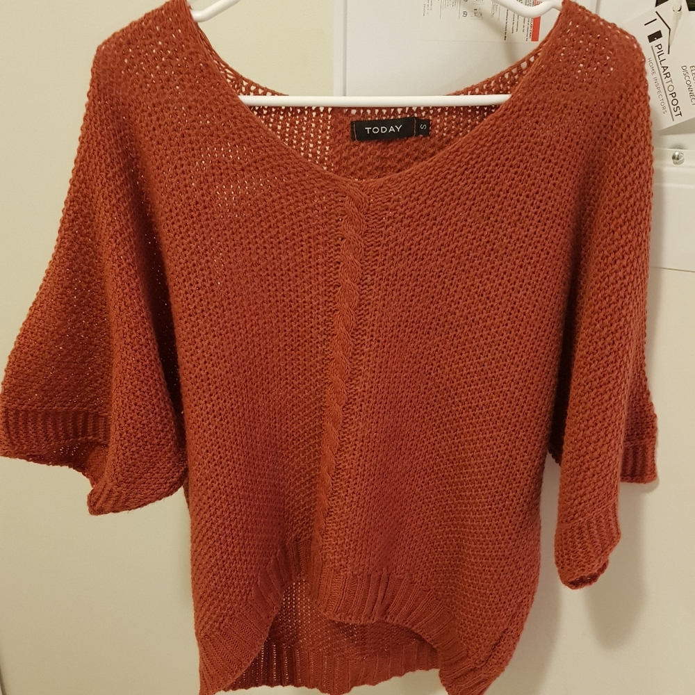 Orange knitted jumper NWOT
